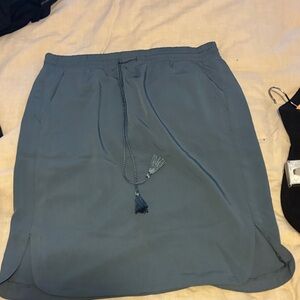 LOFT Teal Skirt with tie detail